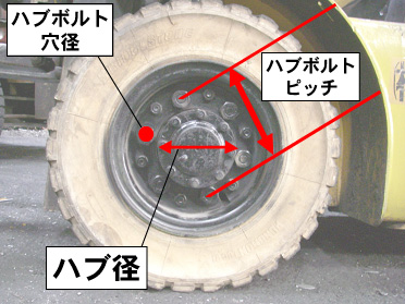 ハブボルトタイヤ